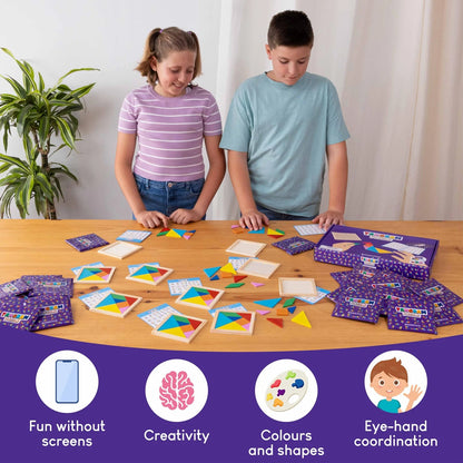 30 Pack Tangram Puzzle for Kids Party Favors
