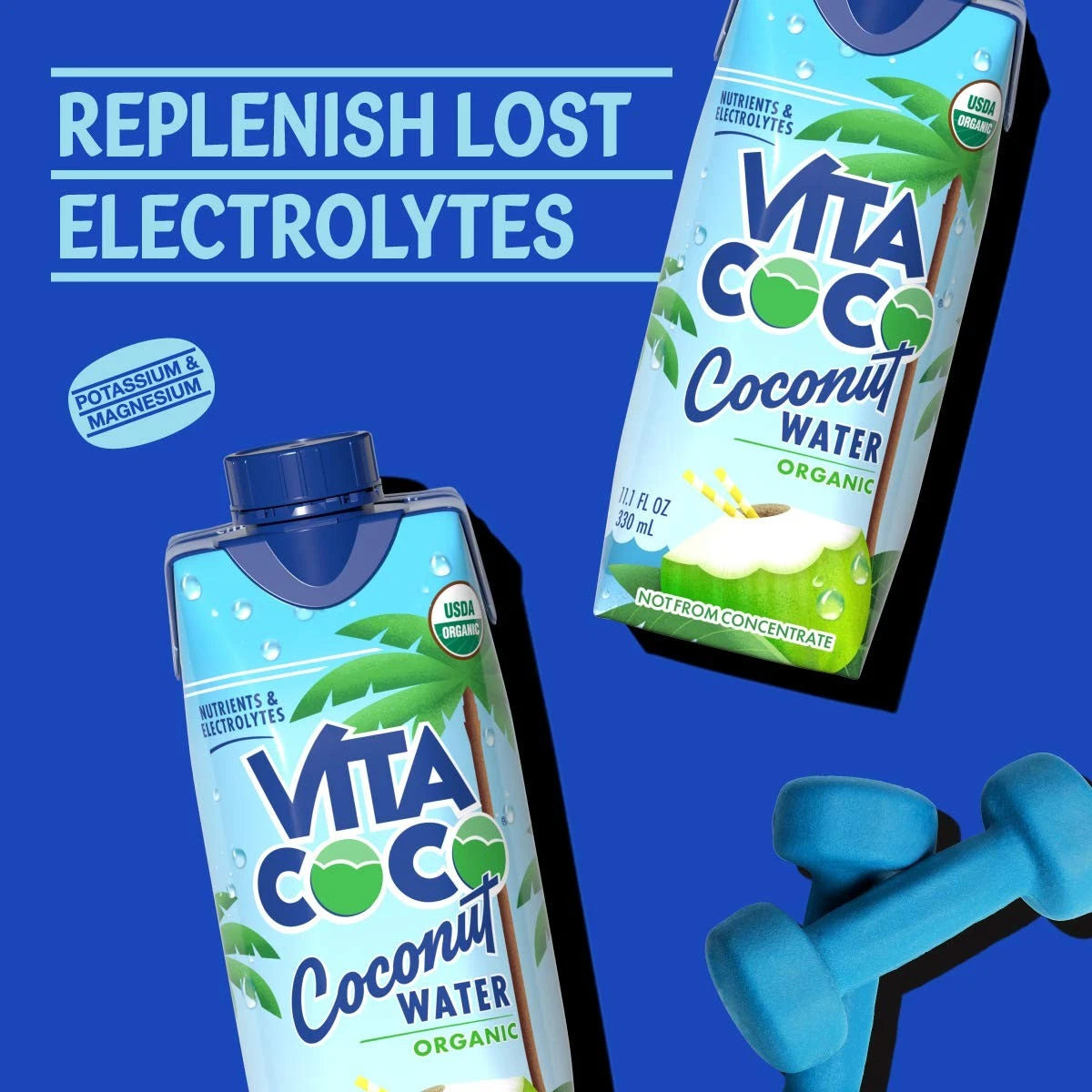 Pack of 12 Vita Coco Coconut Water Pure Organic 11.1 Fl Oz