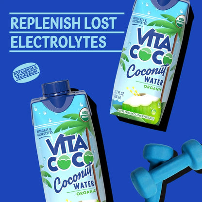 Pack of 12 Vita Coco Coconut Water Pure Organic 11.1 Fl Oz