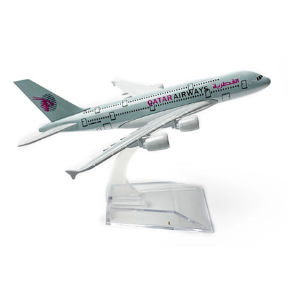 1:400 A380 Qatar Airways Airplane Model Alloy Simulation Aircraft Ornament