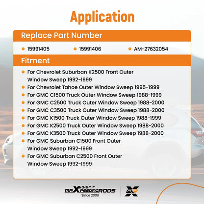 Weather Strip Moulding Trim for Chevrolet Suburban (1992–1999)