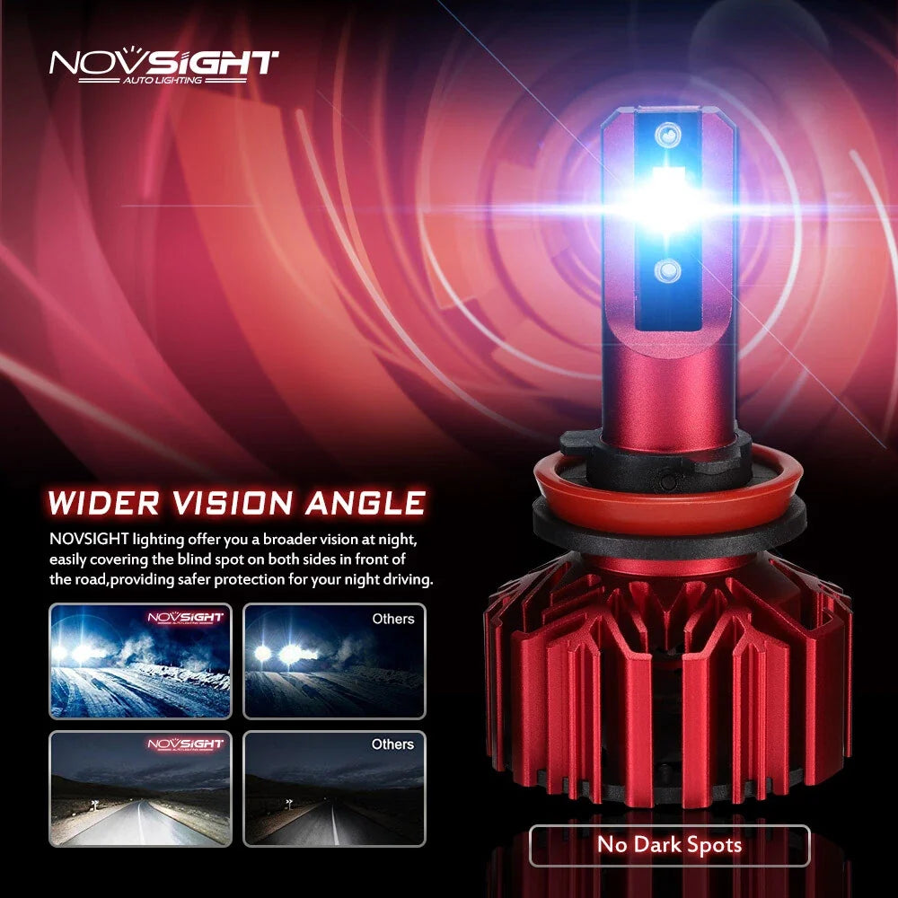 H11 LED Headlight Bulb Kit for NOVSIGHT (60W 20000LM 6000K)