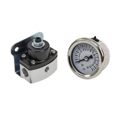 Fuel Pressure Regulator & Gauge for Speedway (5-12 psi, 0-15 psi) 9100608