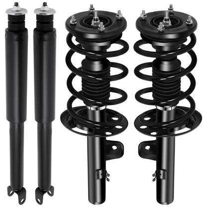 2 Complete Struts Springs & Mounts + 2 Rear Shocks for Ford Taurus (2010–2011)