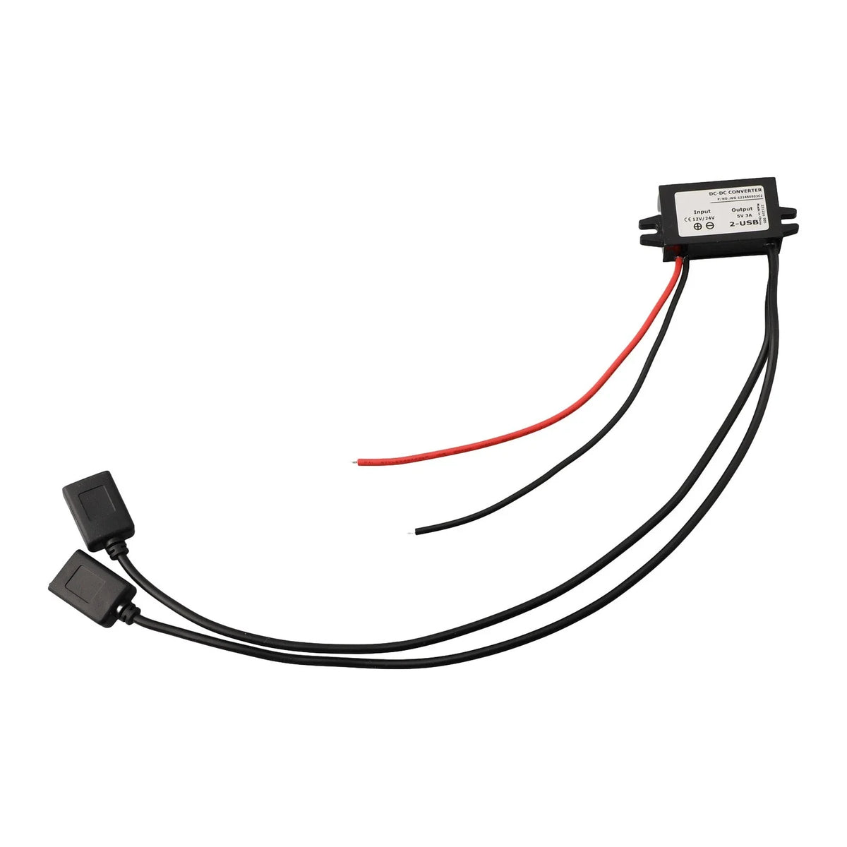 5V DC 3A USB Power Converter (2 Ports) 632714mm