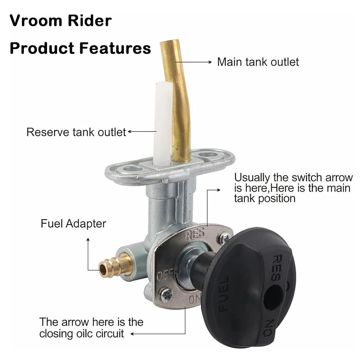 Fuel Valve Petcock for Arctic Cat ATV 250 300 400 500 (2000–2009) 0470-445