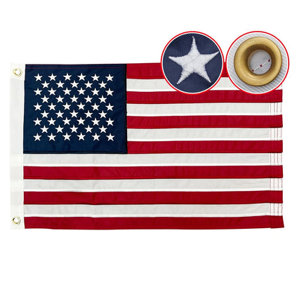 12x18 US Flag for Boat (Heavy Duty)
