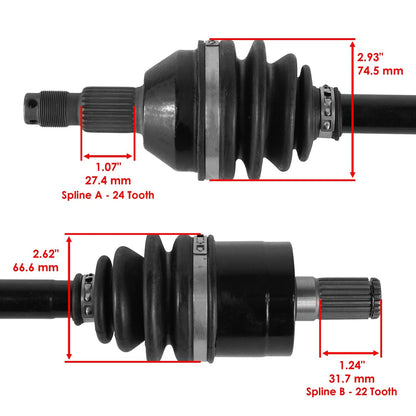 Rear Left CV Joint Axle for Honda TRX420FA TRX420FPA Rancher 420 (2009–2014) SK3453AX184GR