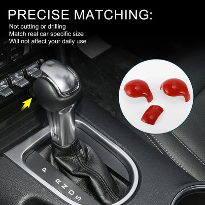 Gear Shift Knob Decorator Cover for Ford Mustang (2015–2023) Red
