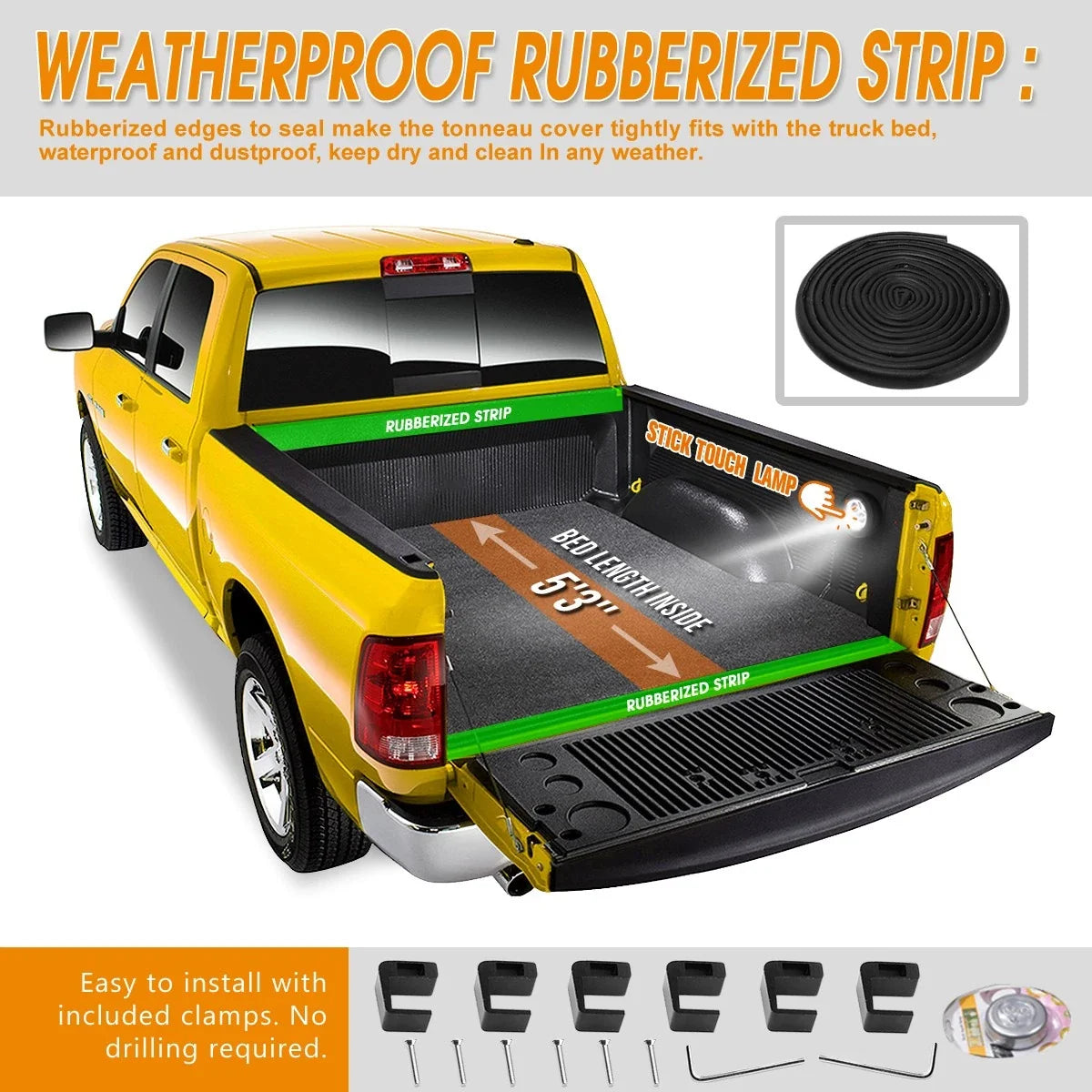 Vinyl Soft Top Roll-up Tonneau Cover for Colorado/Canyon (2004–2012)