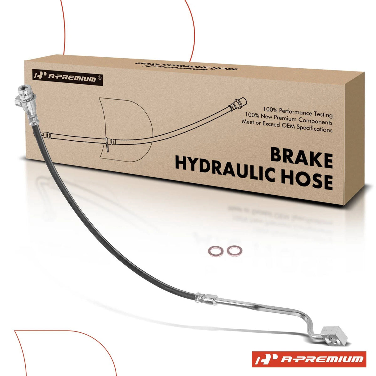 Front Left Brake Hydraulic Hose for Ford F-250 Super Duty F81Z2078JA (1999–2001)