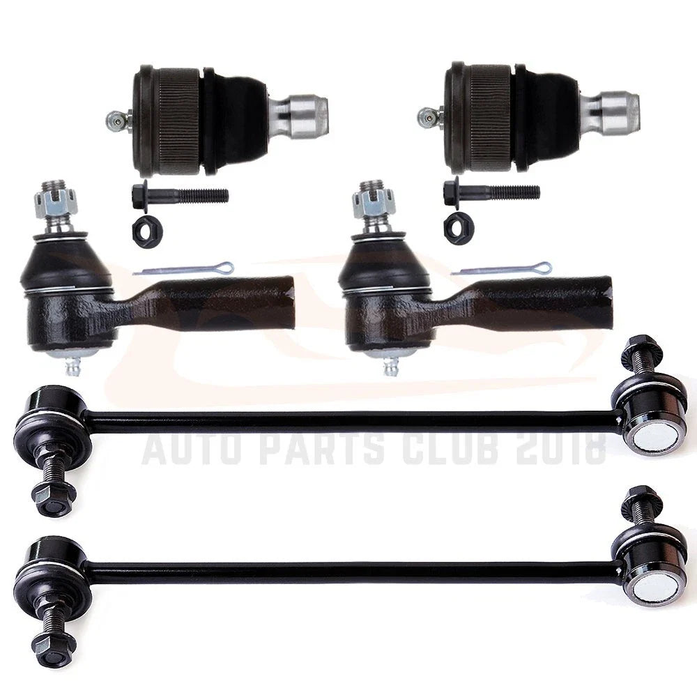 Set of 6 Front Suspension Ball Joints Tie Rods Sway Bars for Ford Escape (2005–2009)