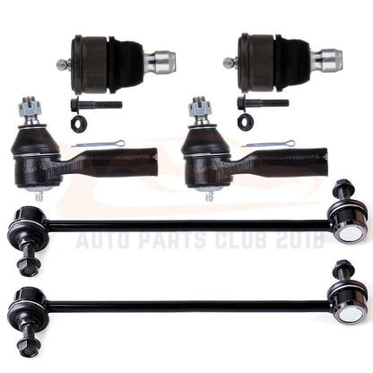 Set of 6 Front Suspension Ball Joints Tie Rods Sway Bars for Ford Escape (2005–2009)