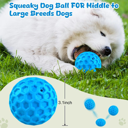Indestructible Squeaky Dog Toys for Aggressive Chewers - Blue