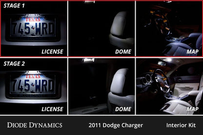 Interior LED Kit Cool White Stage 1 for Dodge Charger (2011–2023)