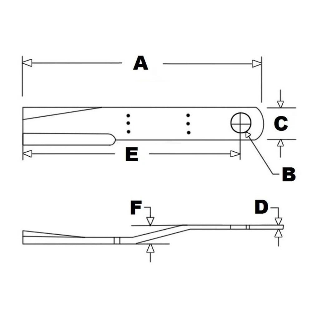 Rotary Cutter CCW Blade for Bush Hog Models 13168 3168