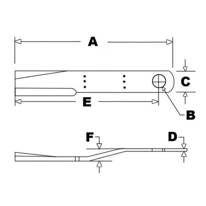 Rotary Cutter CCW Blade for Bush Hog Models 13168 3168