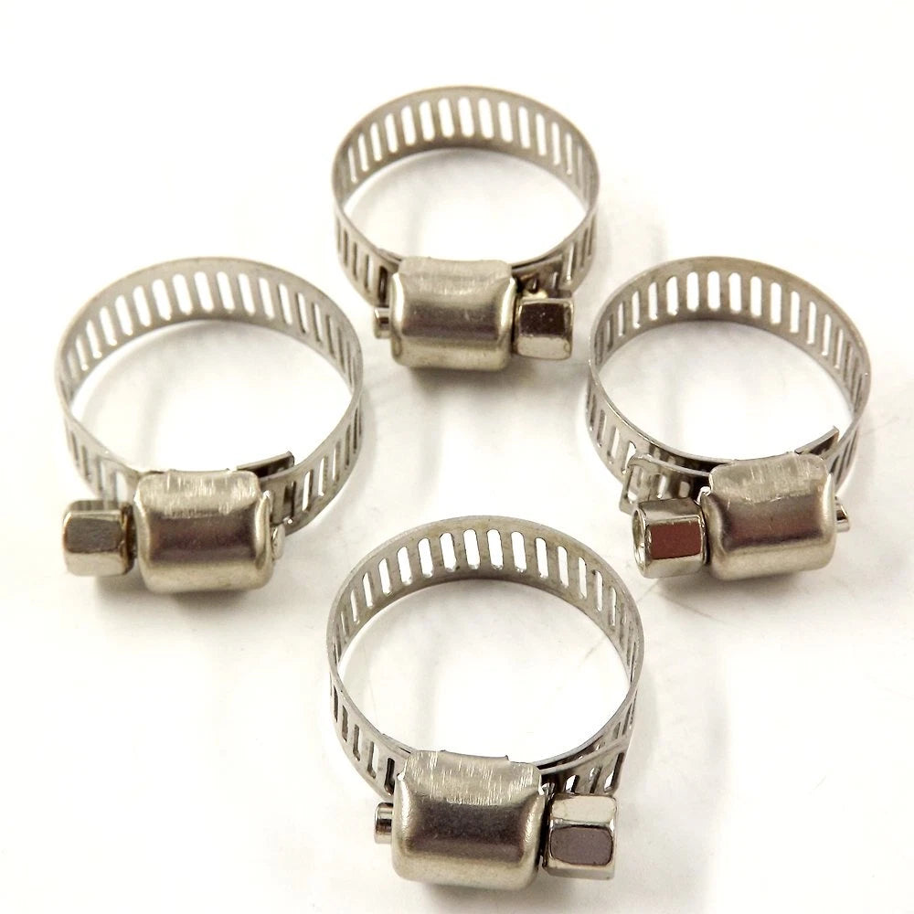 100pcs Adjustable Stainless Steel Worm Drive Hose Clamps for Marine (2"-3", 4")
