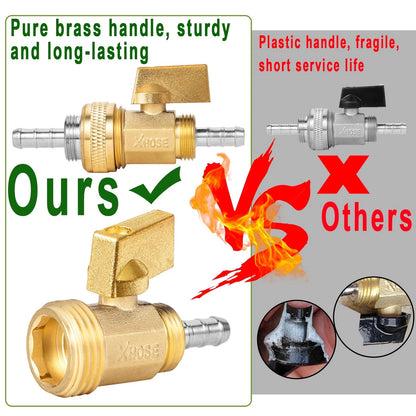 Telescopic Hose Adapter with Shut Off Valve for Garden (1 Kit)
