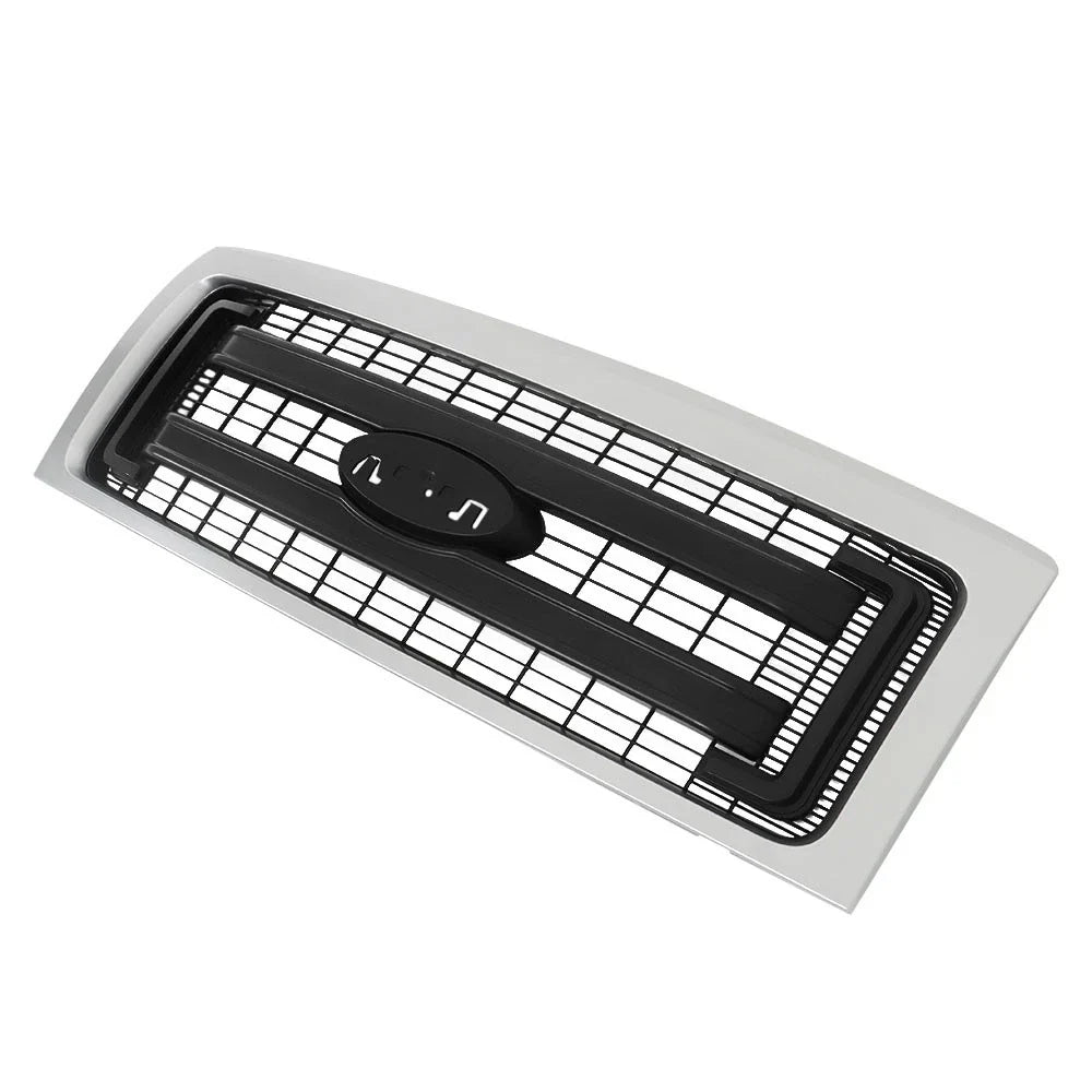 Front Upper Grille Replacement Set for Ford F150 (2009–2014) Black Silver