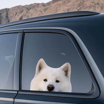 Set of 4 Samoyed Dog Stickers for Laptop Luggage Refrigerator