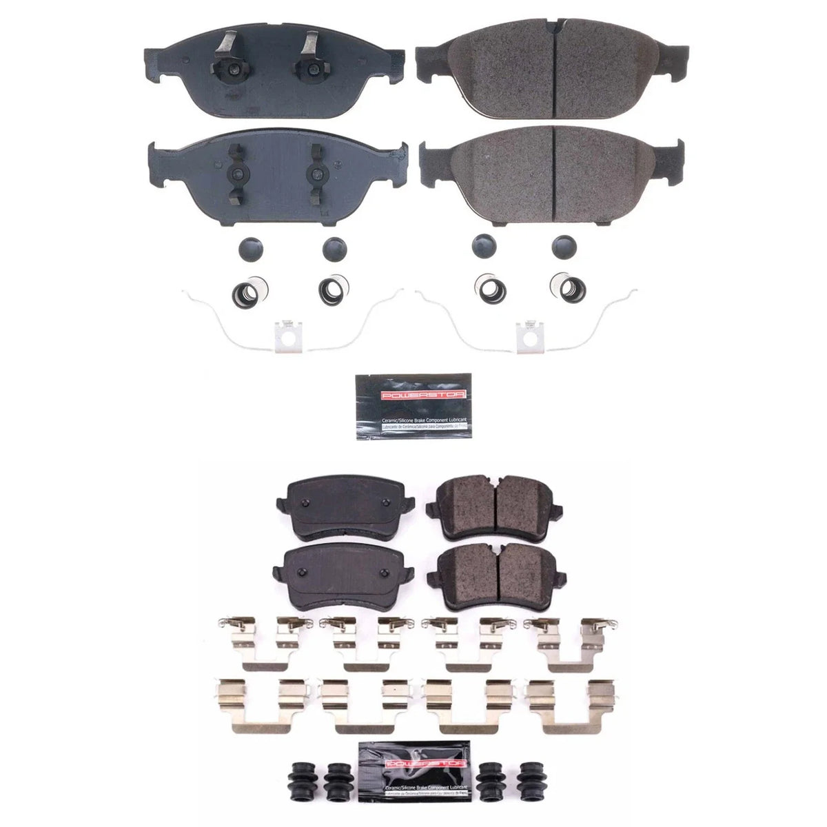 PowerStop Z23 Carbon-Fiber Ceramic Brake Pads Kit for Audi A6 A7 Quattro (2012–2018)