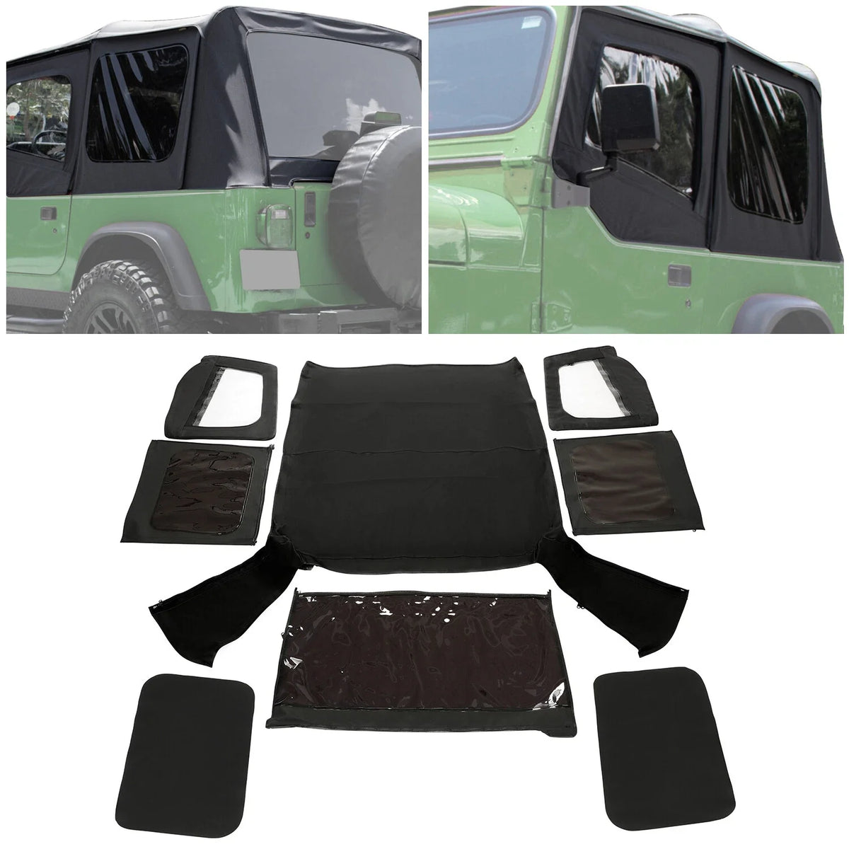 Soft Top Half Doors for Jeep Wrangler YJ (1987–1995) #9870215