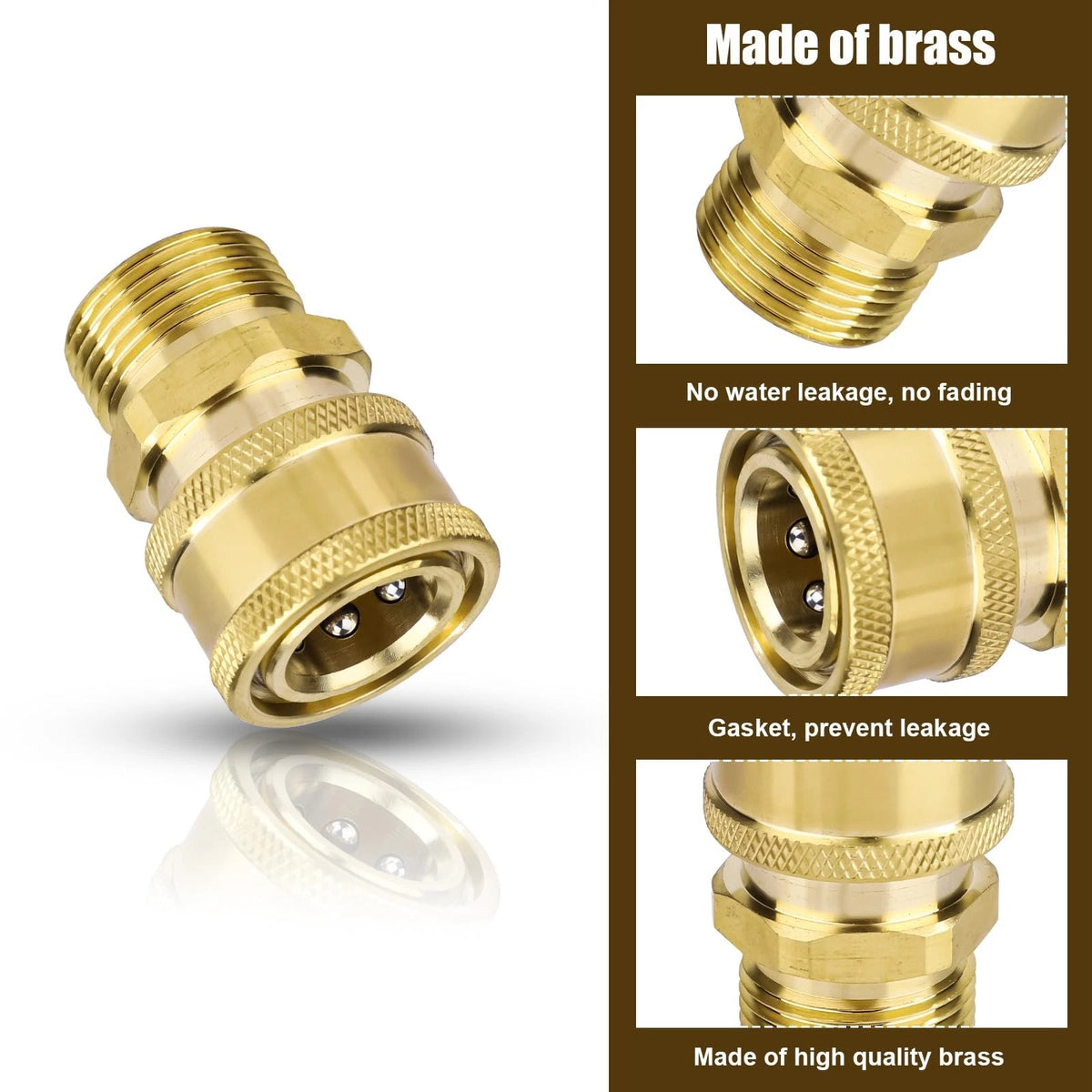 Set of 4 M22-14mm to 1/4in Pressure Washer Adapters for Power M