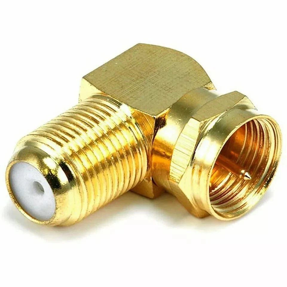 20x Right Angle Gold Plated RG59 RG6U Coaxial Connectors Adapters