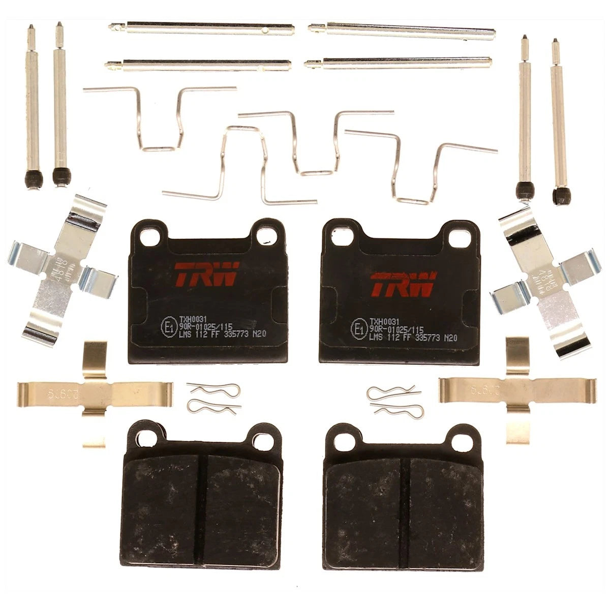 Set of 4 TRW Brake Pad Sets for Volvo C70 (1998–2004) SET-TRWTRH0840A-A