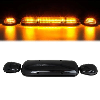 3pc Smoked Lens Cab Roof Marker Running Lights for Truck SUV