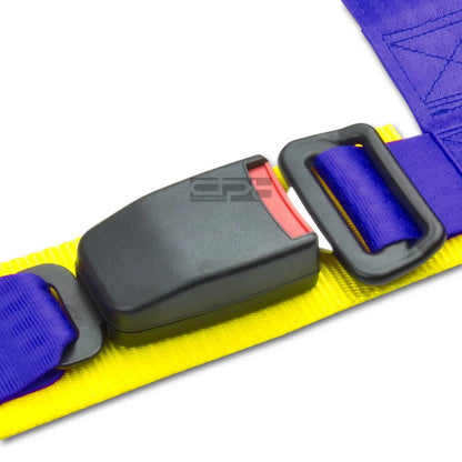 2X 2" Nylon Strap 4 Point Shoulder Buckle Harness Bar Racing Seat Belts