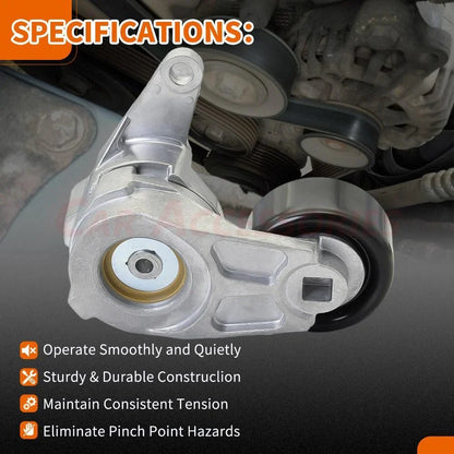 3Pcs Serpentine Belt Drive Component Kit for Chevrolet GMC Acadia (2007–2016)
