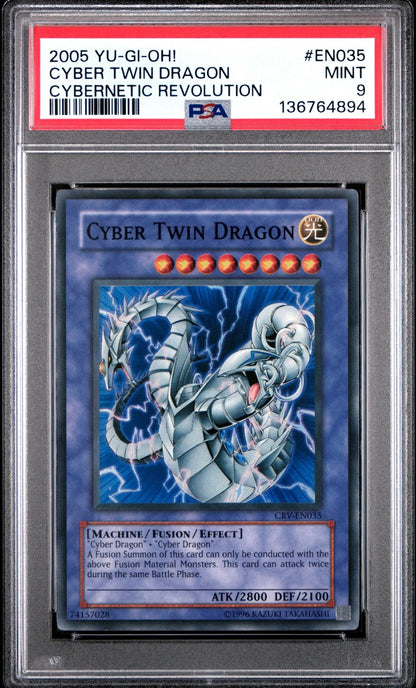 Cyber Twin Dragon for Yu-Gi-Oh! CRV-EN035 (2005) PSA 9