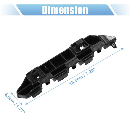 Pair of Front Bumper Bracket 71193-TR0-A01 for Honda Civic (2012) Plastic Black