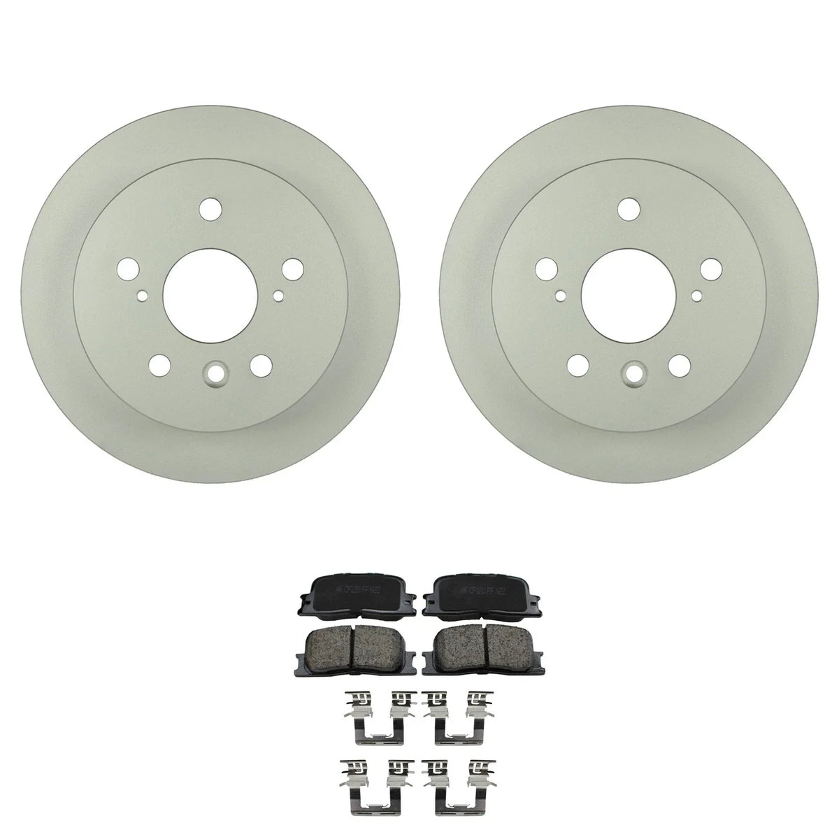 Set of 2 Bosch QuietCast Rear Rotors & Akebono ProACT Pads for Camry ES300 (1997–2001)