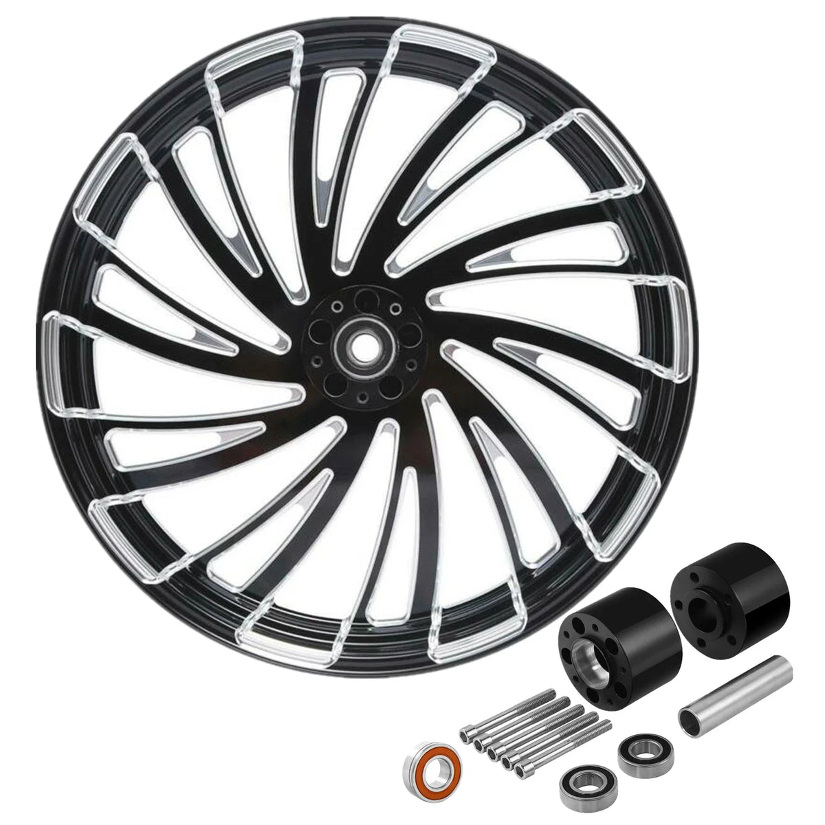 26" x 3.5" Front Wheel Rim & Dual Disc Hub for Harley Electra Glide (2008–2025)