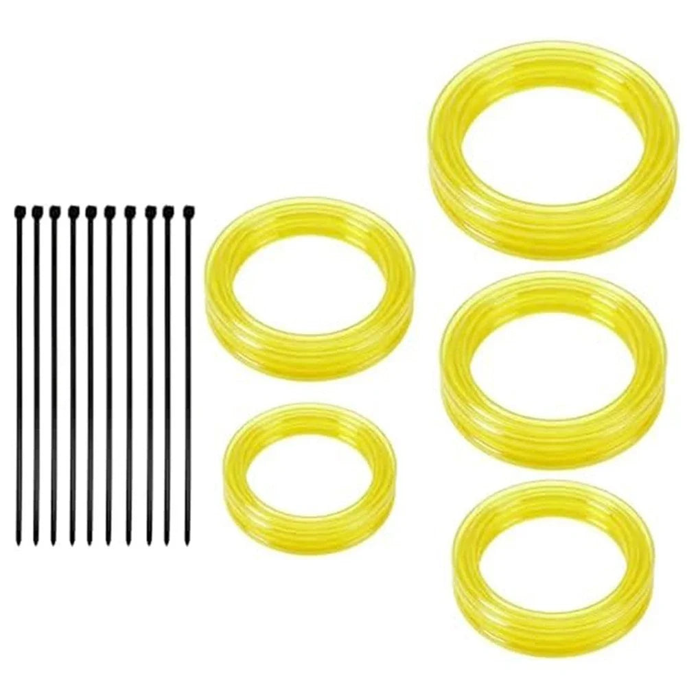 Fuel Line Set for Chainsaw Lawn Mower (1 Meter, Yellow Hose)