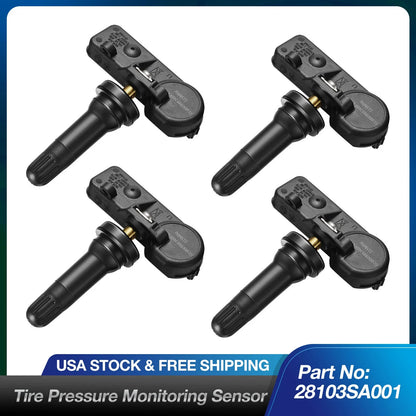 Set of 4 TPMS Tire Pressure Sensors for Subaru Forester Impreza WRX (2008–2019)