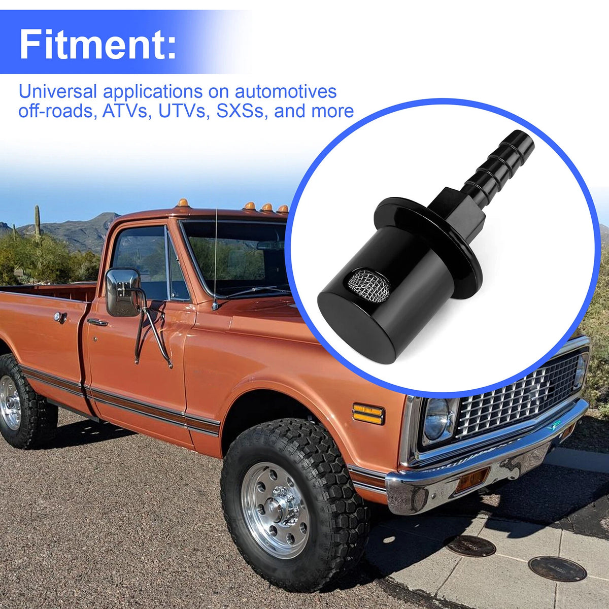 Fuel Tank Roll Over Vent Valve for (5/16 Hose Barb)