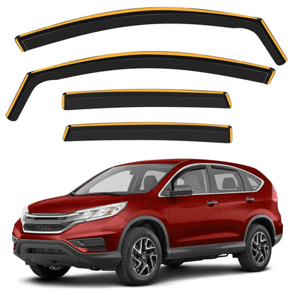 4X Shatterproof InChannel Rain Guards for Honda CRV (2012–2016)