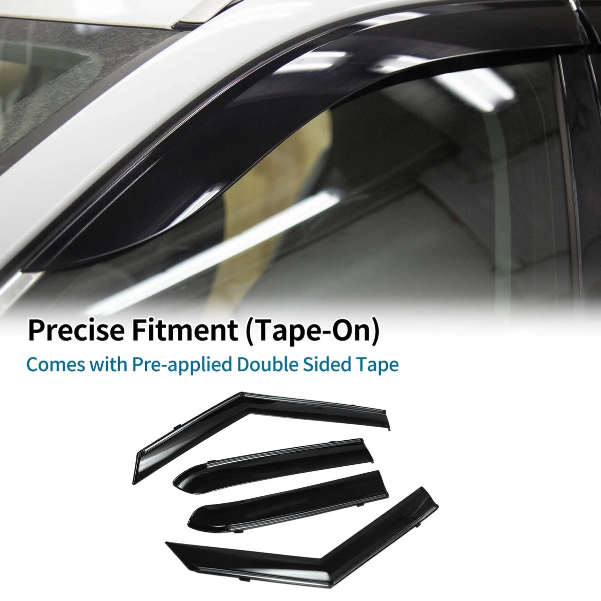 Window Deflectors for Chevrolet Trailblazer (2021) - Side Vent Visors Black