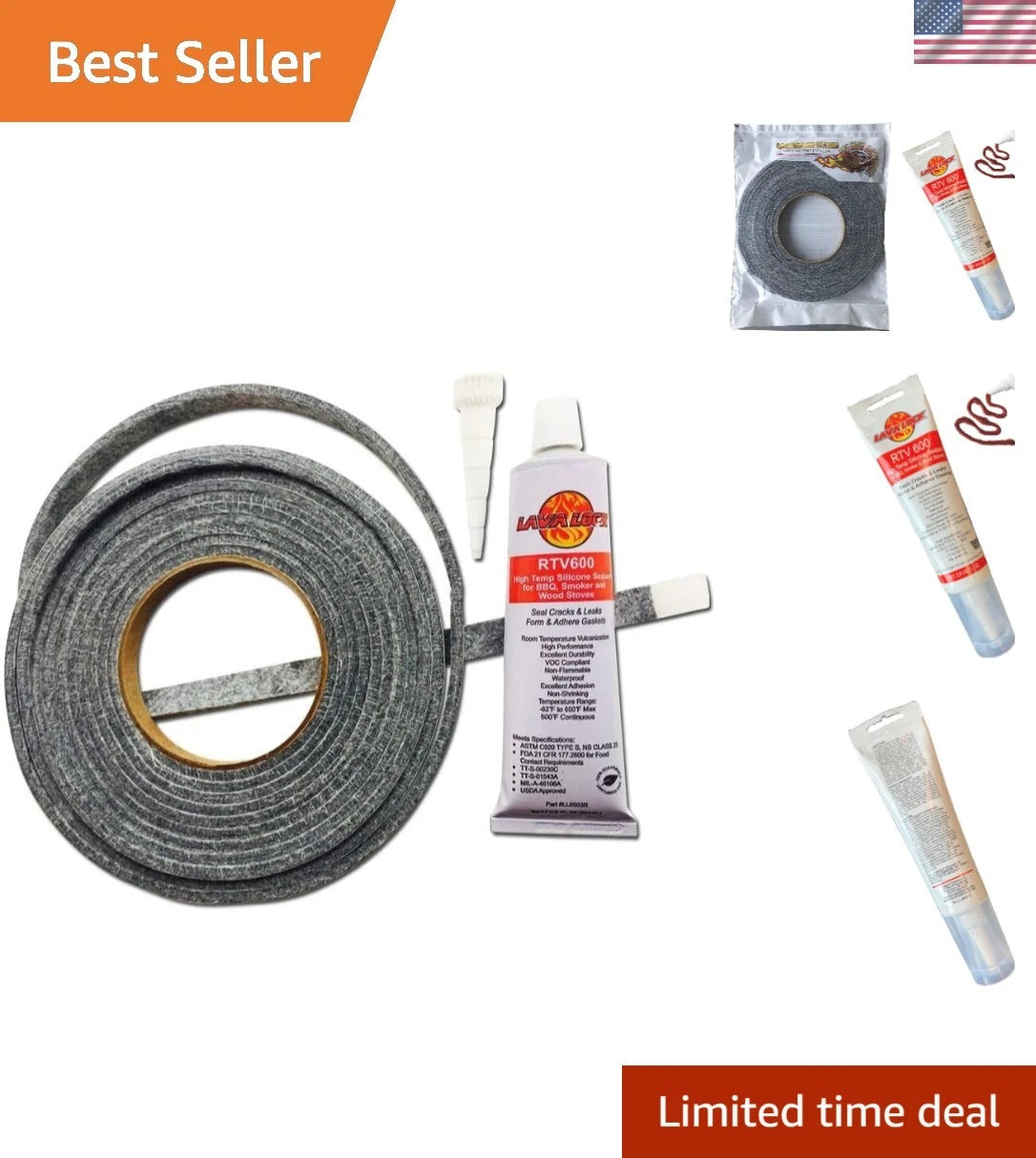15ft High-Temperature Smoker Sealer Gasket for Easy Install