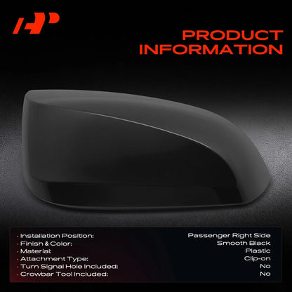 Passenger Mirror Cover Cap for Toyota Sienna (2021–2025) 8791508040C0, TO1327130