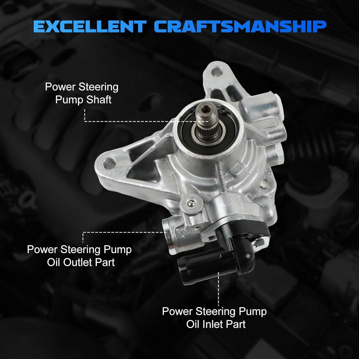 Power Steering Pump for Honda Accord (2003–2005) 21-5341, 56100-RAA-A01