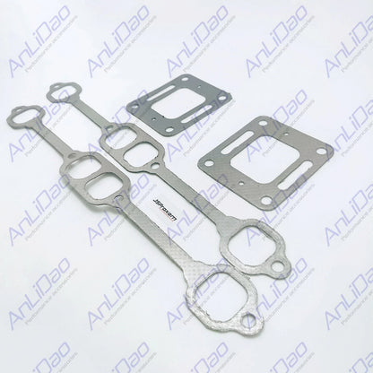 Set of 2 Manifold & Riser Elbow Gaskets for Mercruiser 5.7L 350 (27-33395, 27-863724)