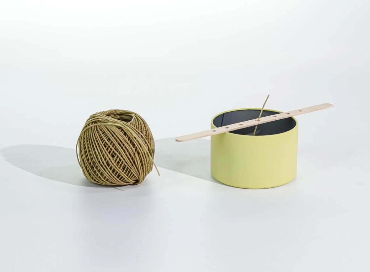 250 FT Organic Hemp Wick - All-Natural Beeswax Coated, 1mm, Yellow