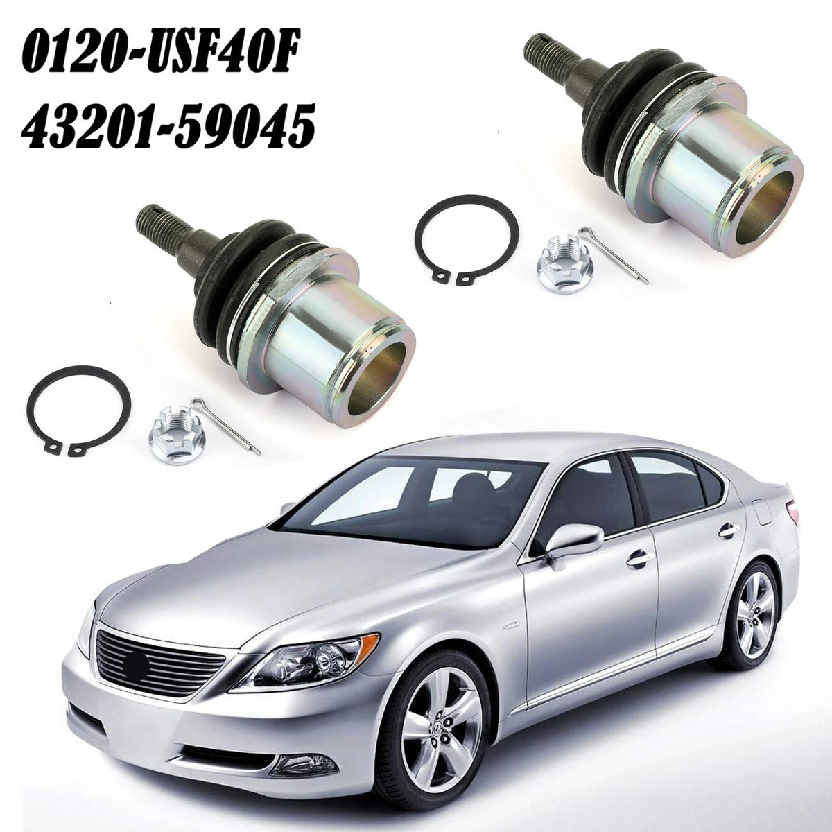 2X Front Lower Ball Joint for Lexus LS460 (2007–2016) 0120-USF40F, 43201-59045