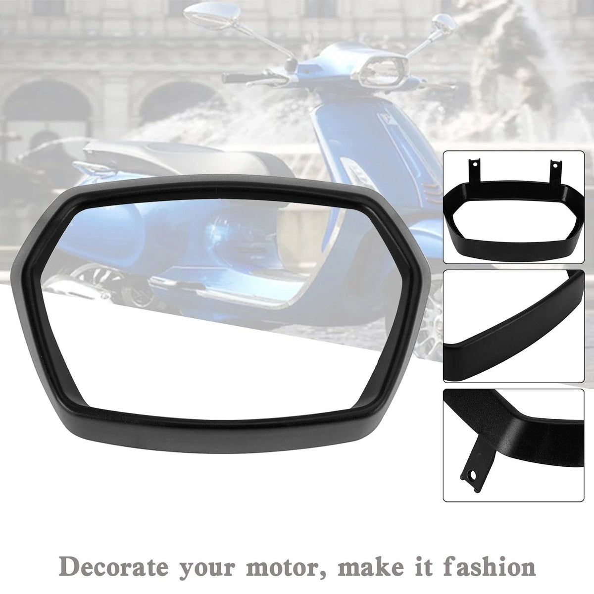 Headlight Bezel Trim Rim Cap Guard for Vespa Sprint 150 (2016–2022) Black