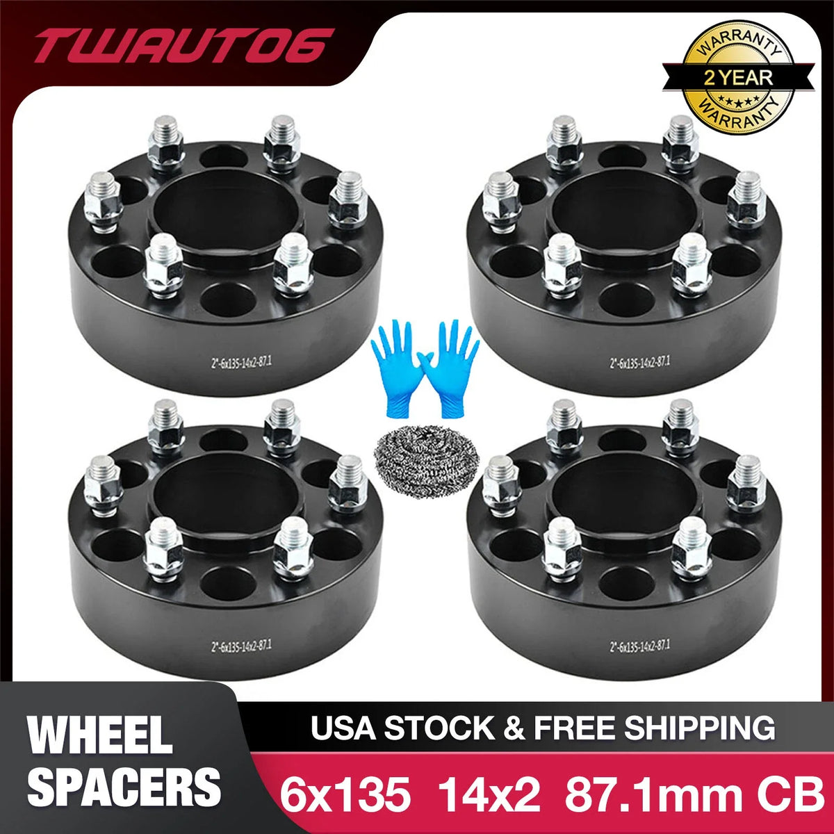 4PCS 2" Hubcentric Wheel Spacers for Ford F-150 Expedition Lincoln (2015–2020)
